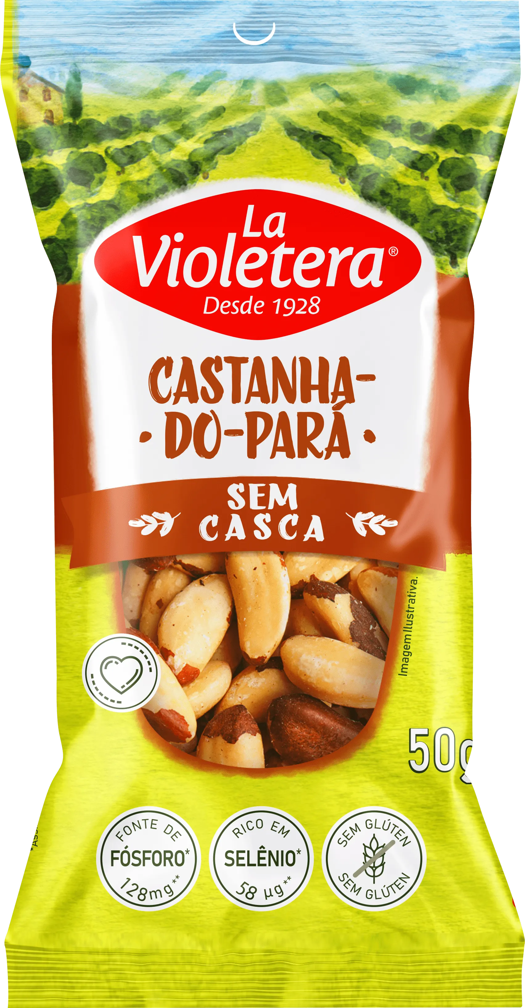 Castanha-do-Pará sem casca La Violetera 50g