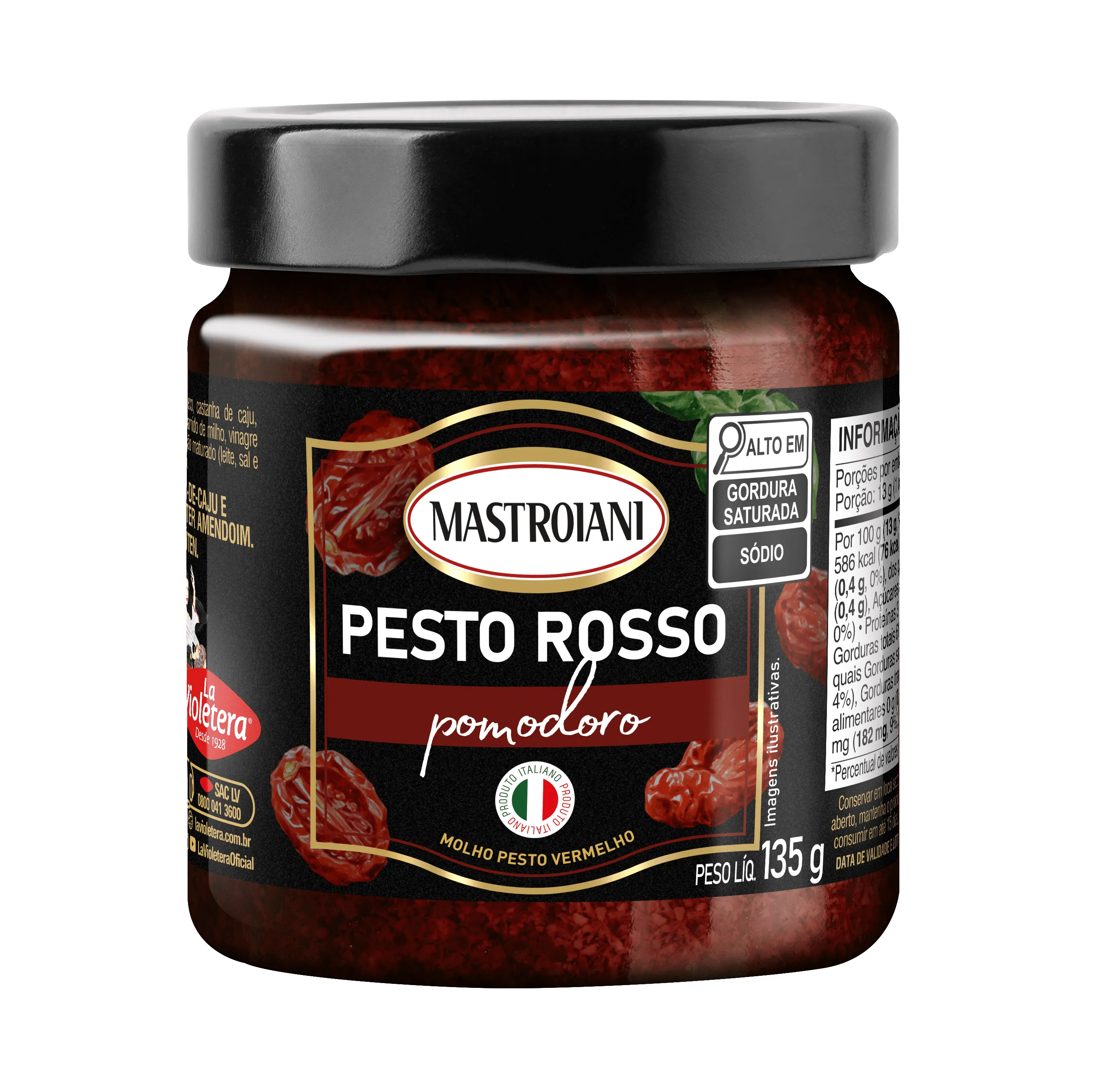 Molho Pesto Vermelho Mastroiani 135g