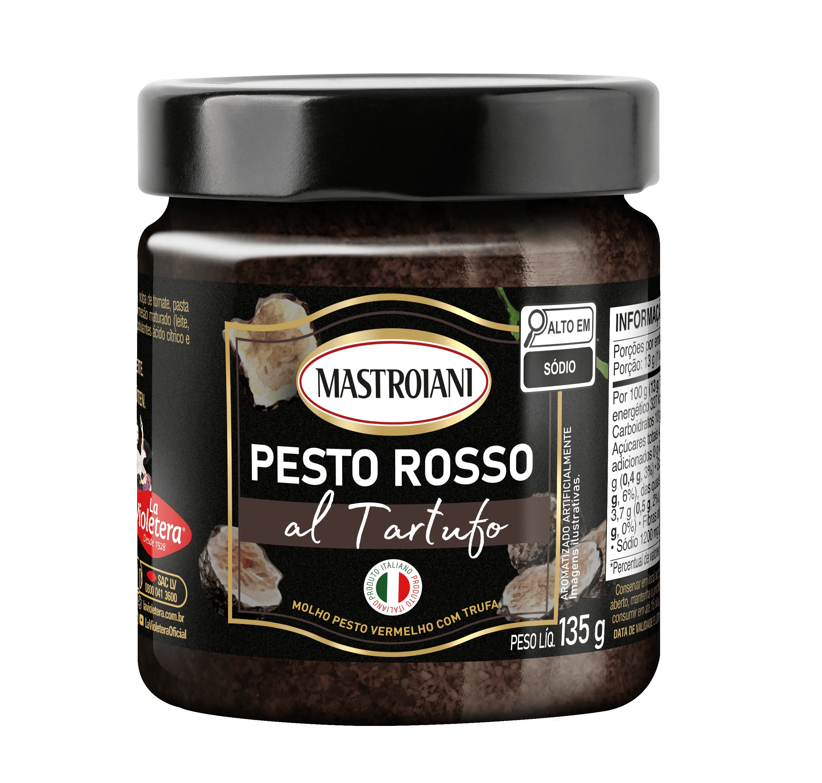 Molho Pesto Vermelho Trufa Mastroiani 135g