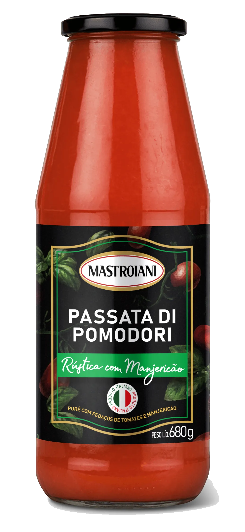 Passata Pomodori Rústica com Manjericão Mastroiani 680g