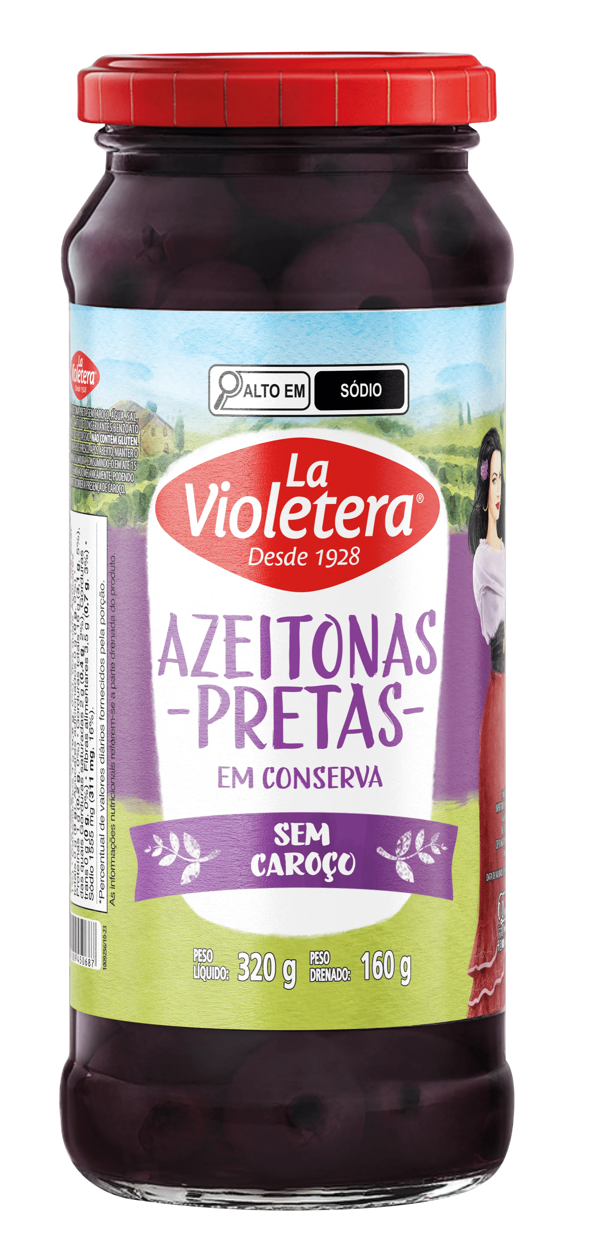 Azeitona Preta sem caroço La Violetera 160g