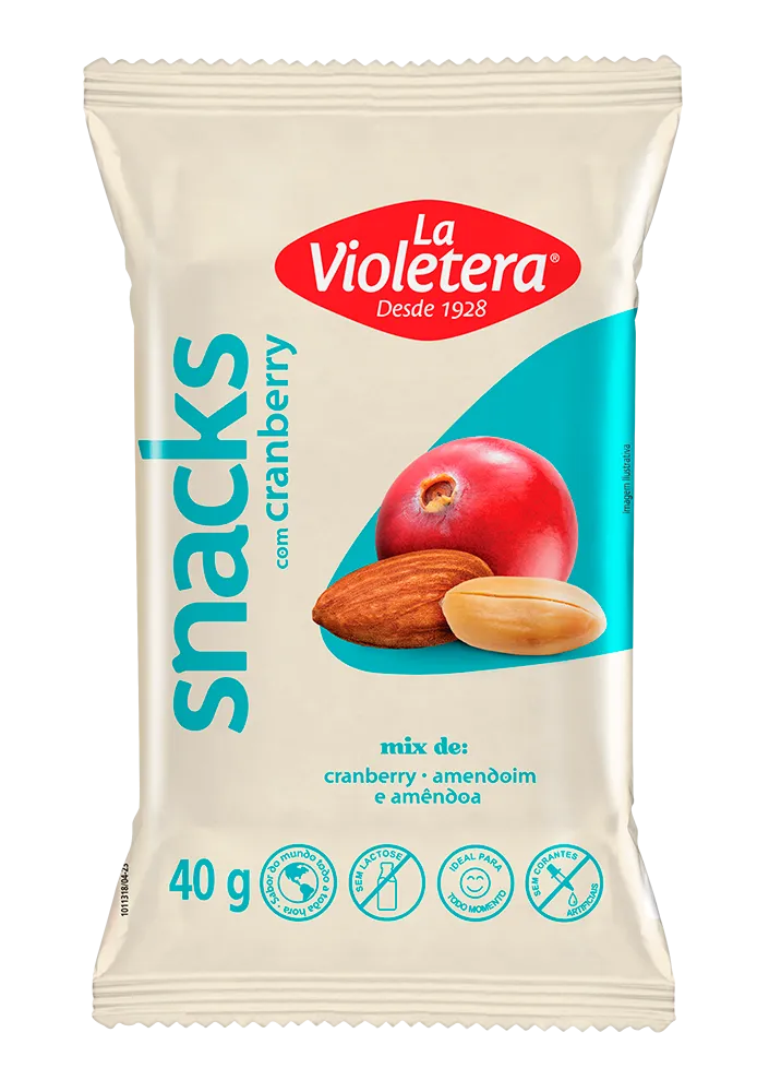 Snack Mix Com Cranberry La Violetera 40g