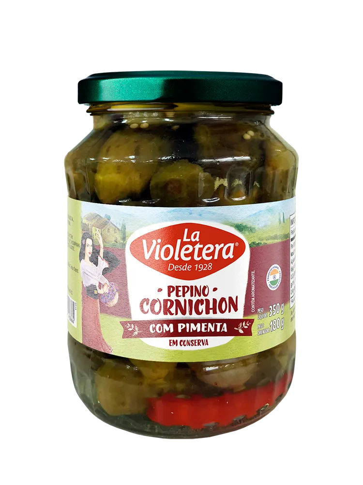 Pepino Cornichon Pimenta La Violetera 180g