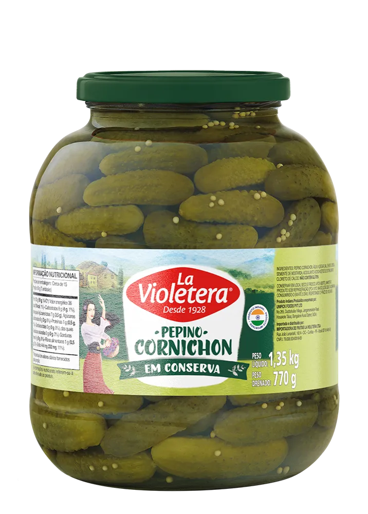 Pepino Cornichon La Violetera 770g