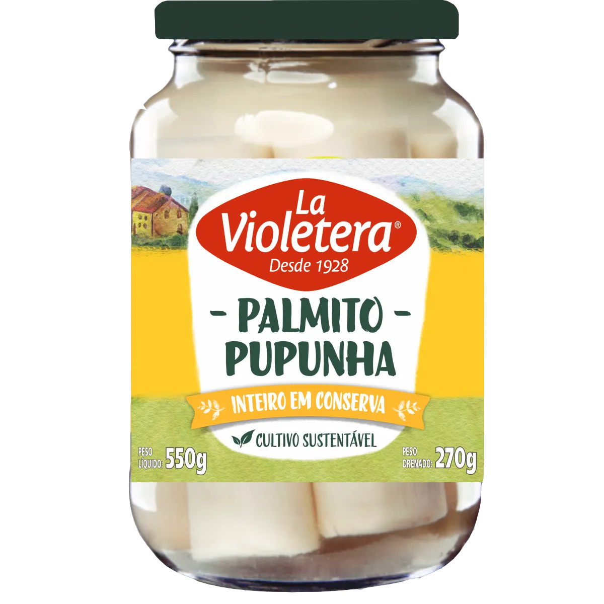 Palmito Pupunha Inteiro La Violetera 270g