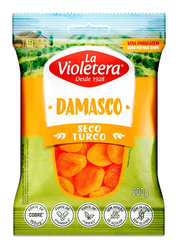 Damasco Seco Turco La Violetera Pacote 200g