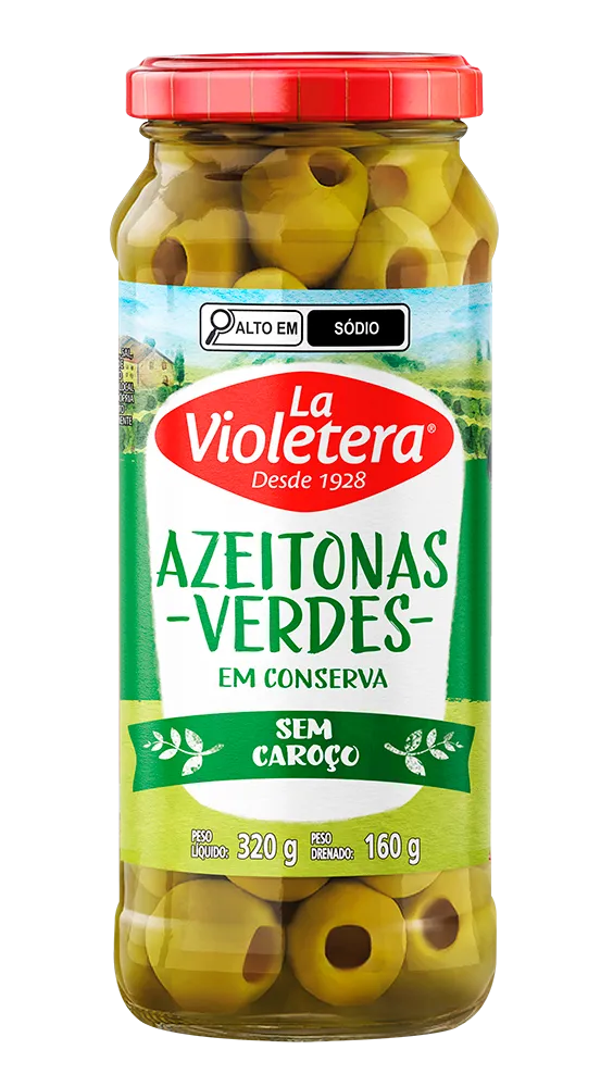 Azeitona Verde sem caroço La Violetera 160g 