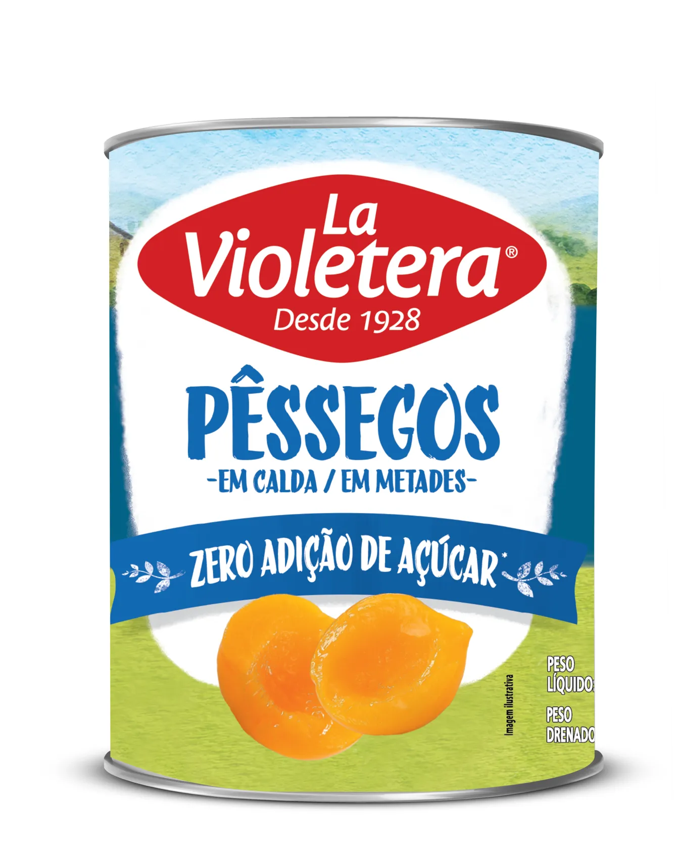 Pessego Calda Zero La Violetera Lata 485g