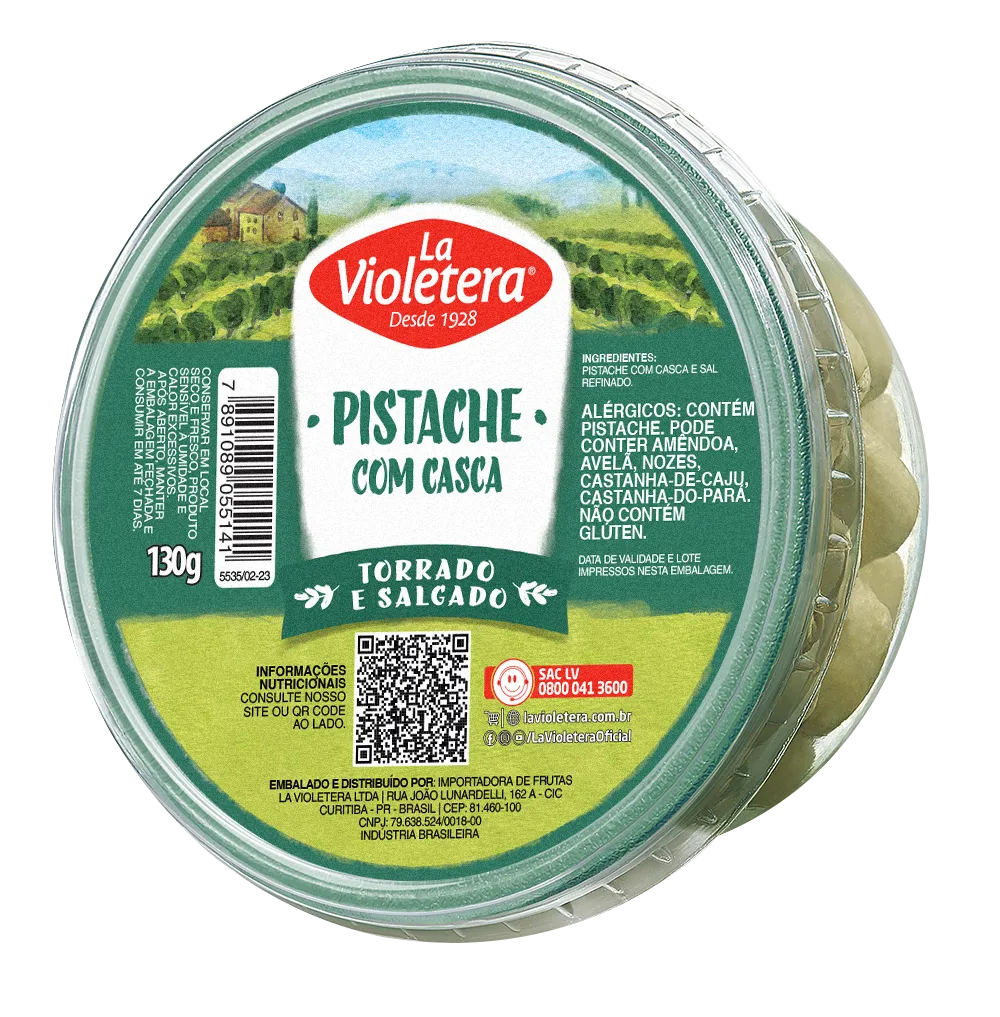 Pistache Torrado/Salgado Com Casca La Violetera 130 G