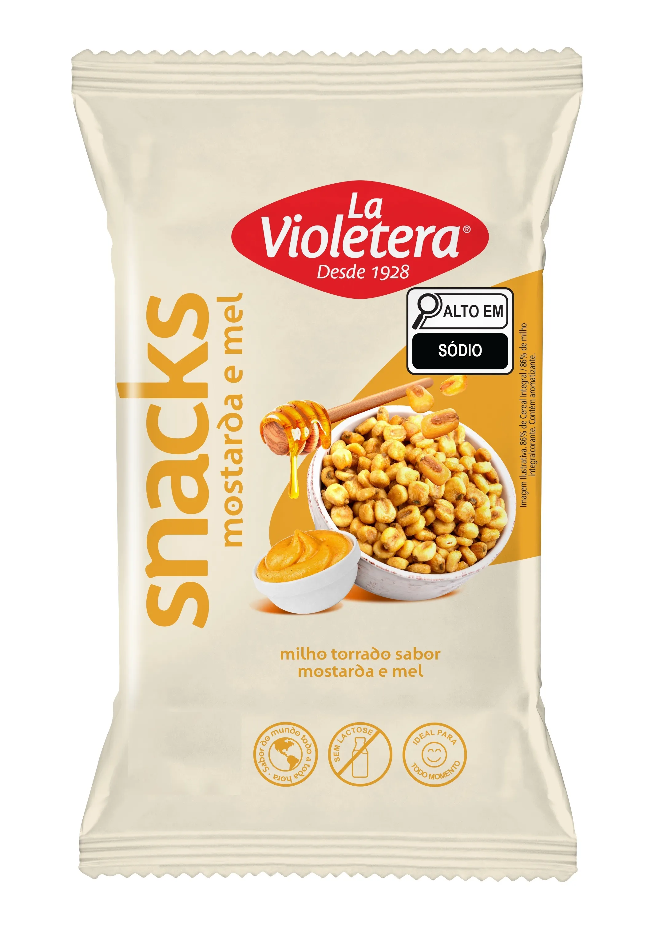 Snack Milho Torrado Sabor Mostarda e Mel PCT 40g
