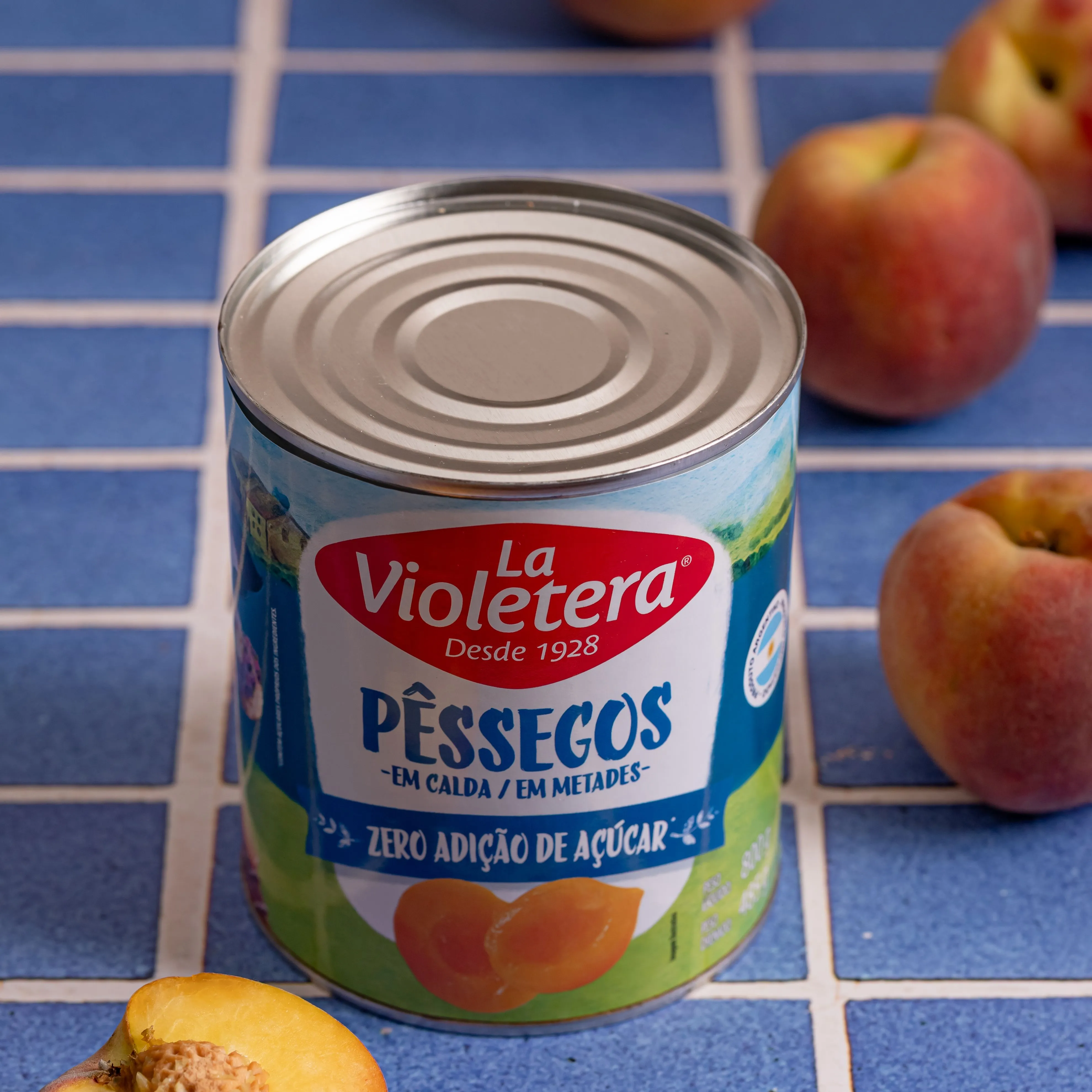 Pessego Calda Zero La Violetera Lata 485g