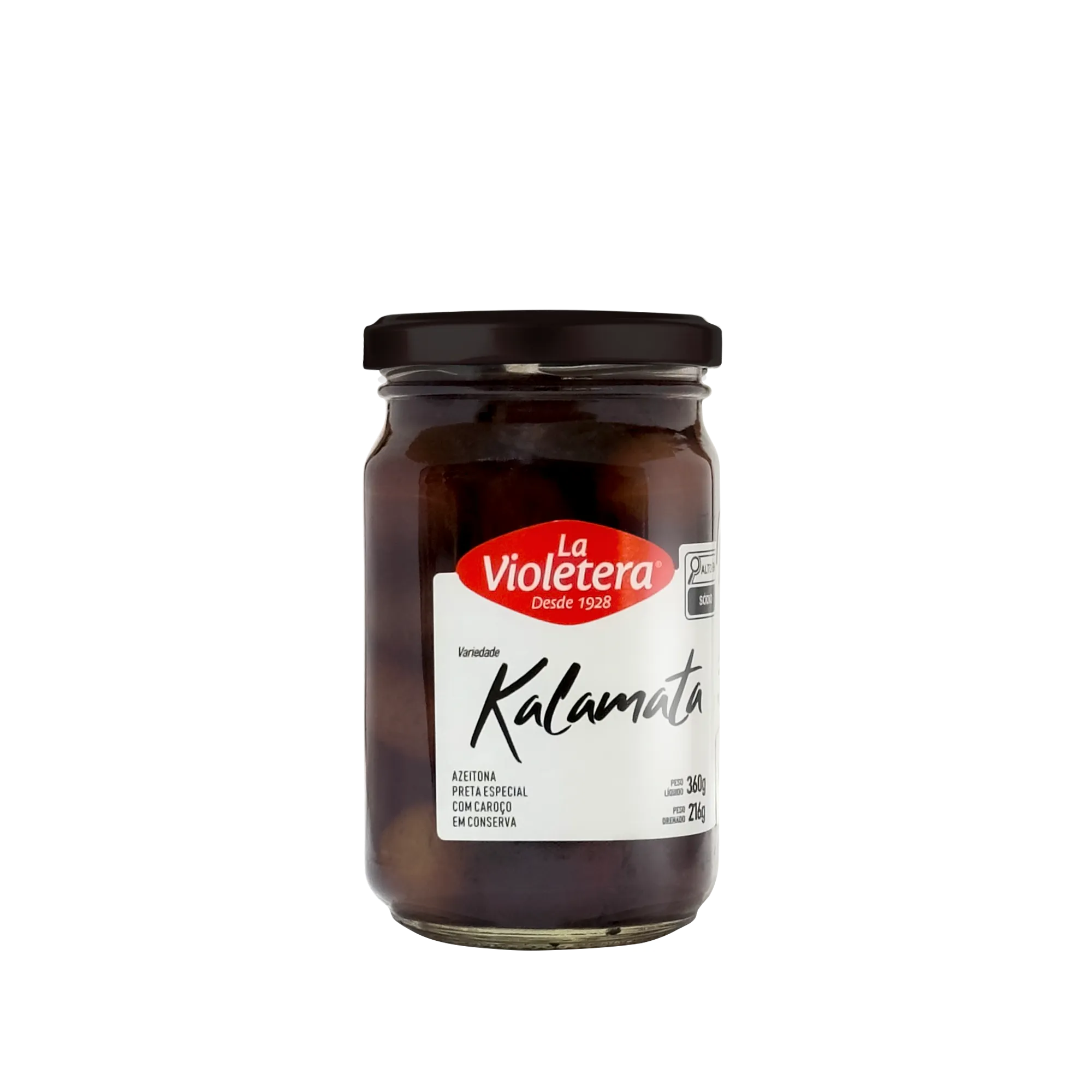 Azeitona Preta Com Caroço Kalamenta La Violetera 216G