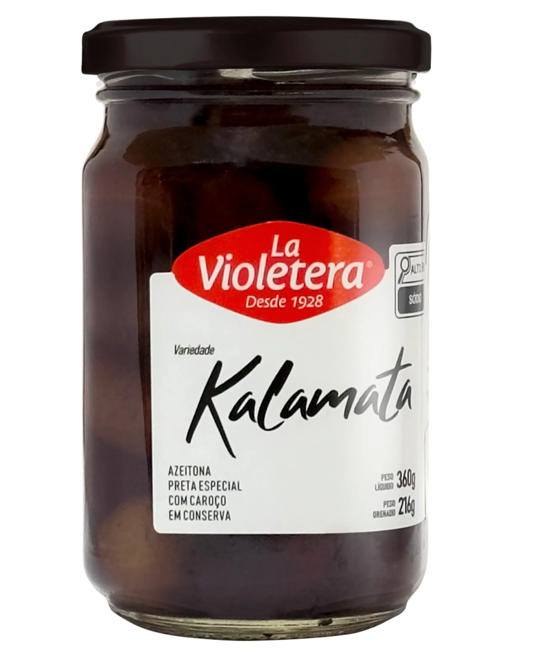Azeitona Preta Com Caroço Kalamenta La Violetera 216G