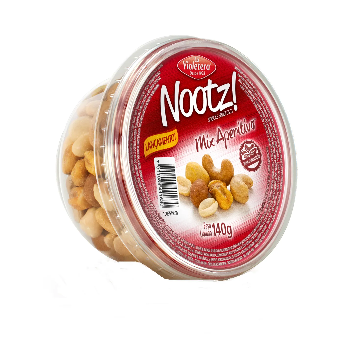 Nootz Mix Aperitivo La Violetera Pote 140g       