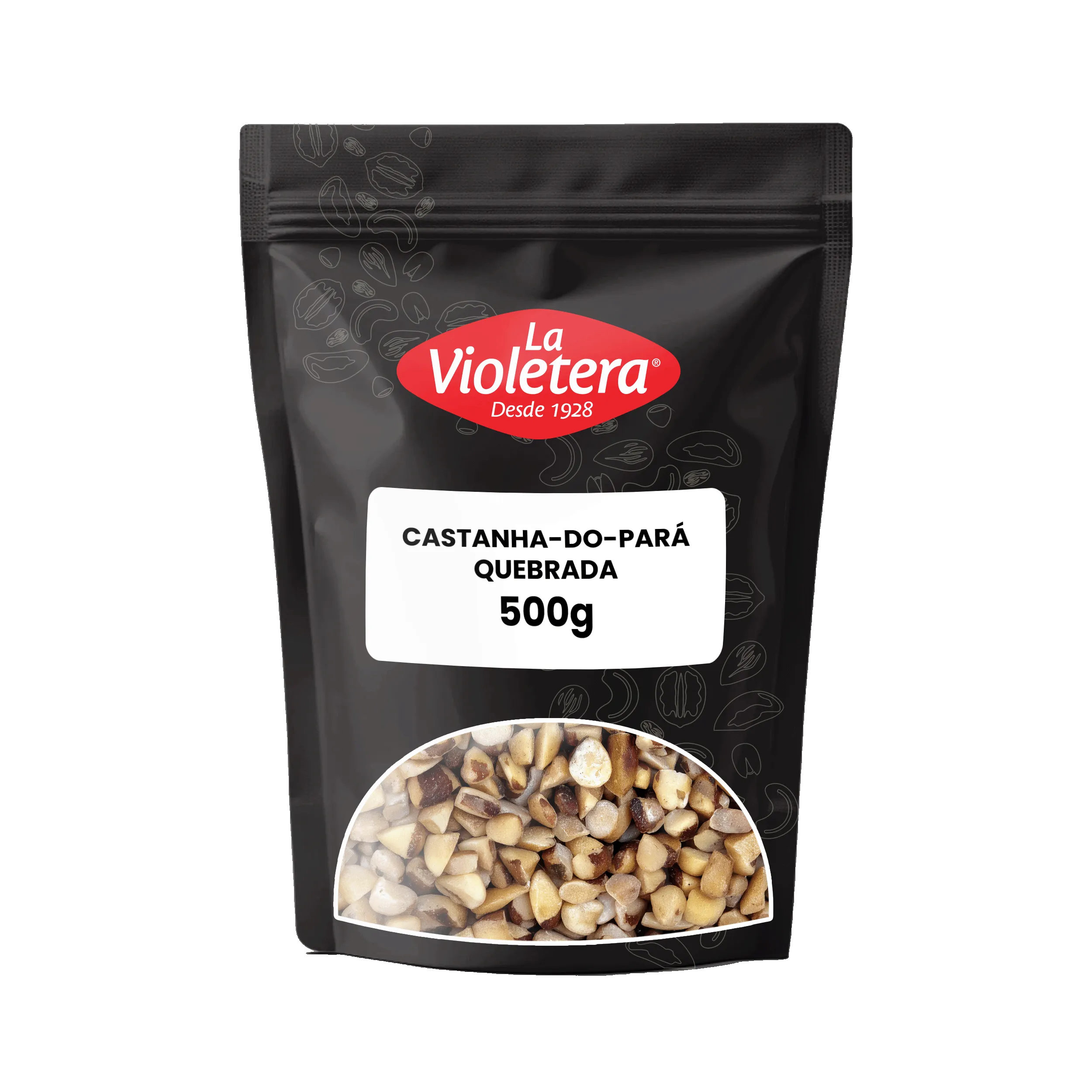 Castanha Pará Sem Casca Quebrada La Violetera Pacote 500 g