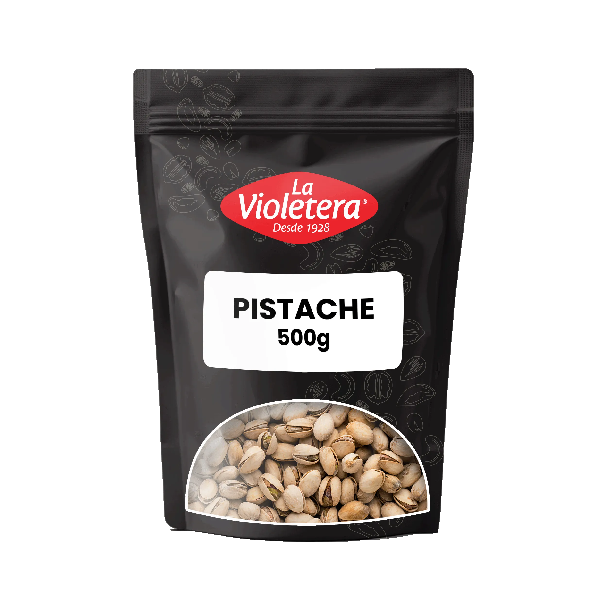 Pistache Torrado e Salgado Com Casca La Violetera Pacote 500 g