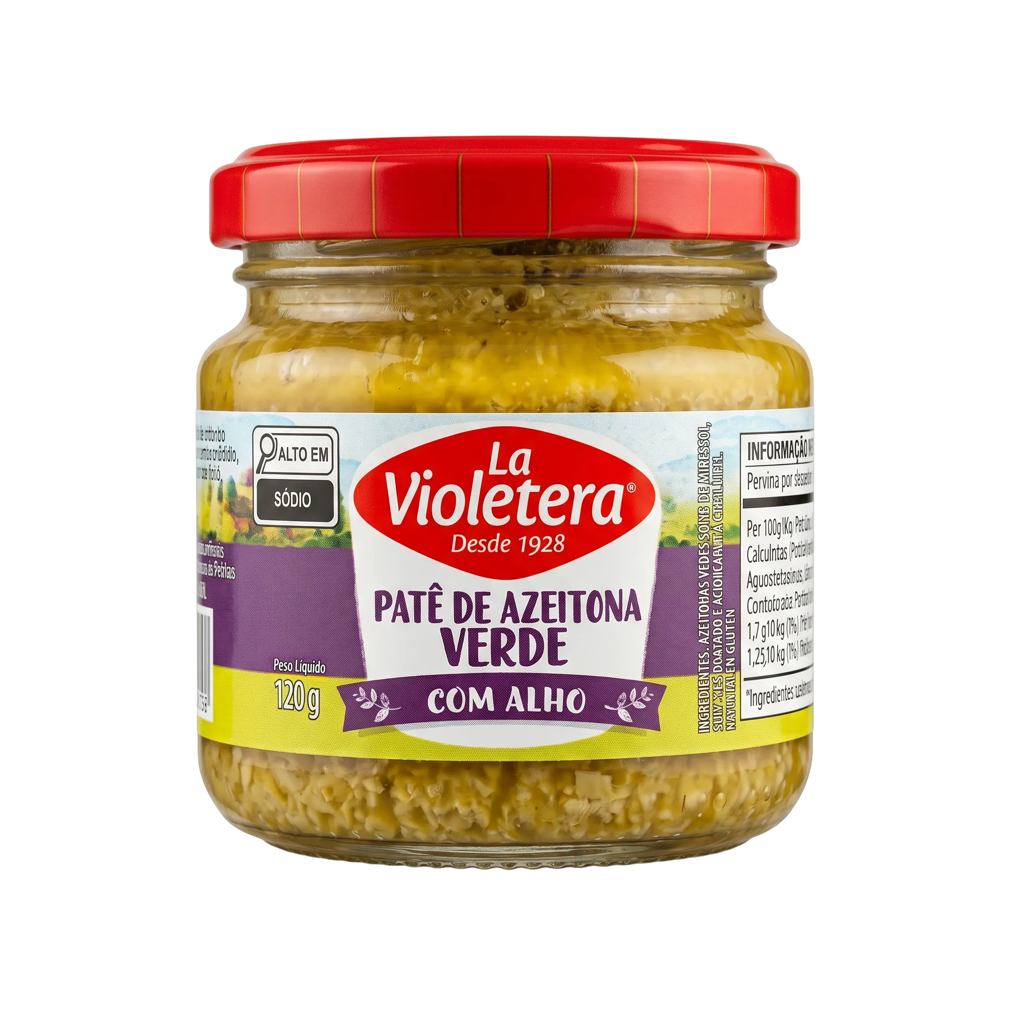 Pate Azeitona Alho Vidro La Violetera Pote 120g