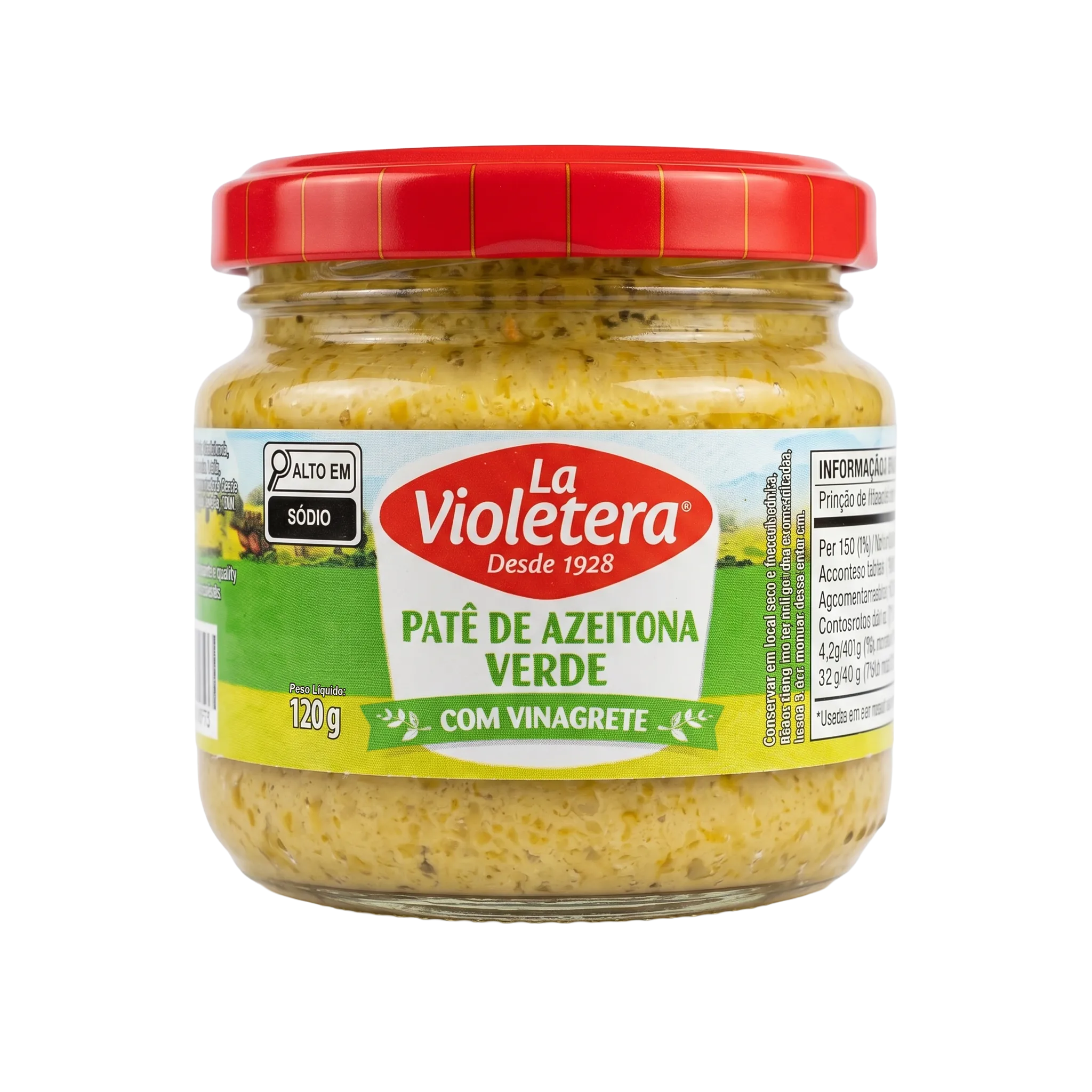 Pate Azeitona Vinagrete Vidro La Violetera Pote 120g
