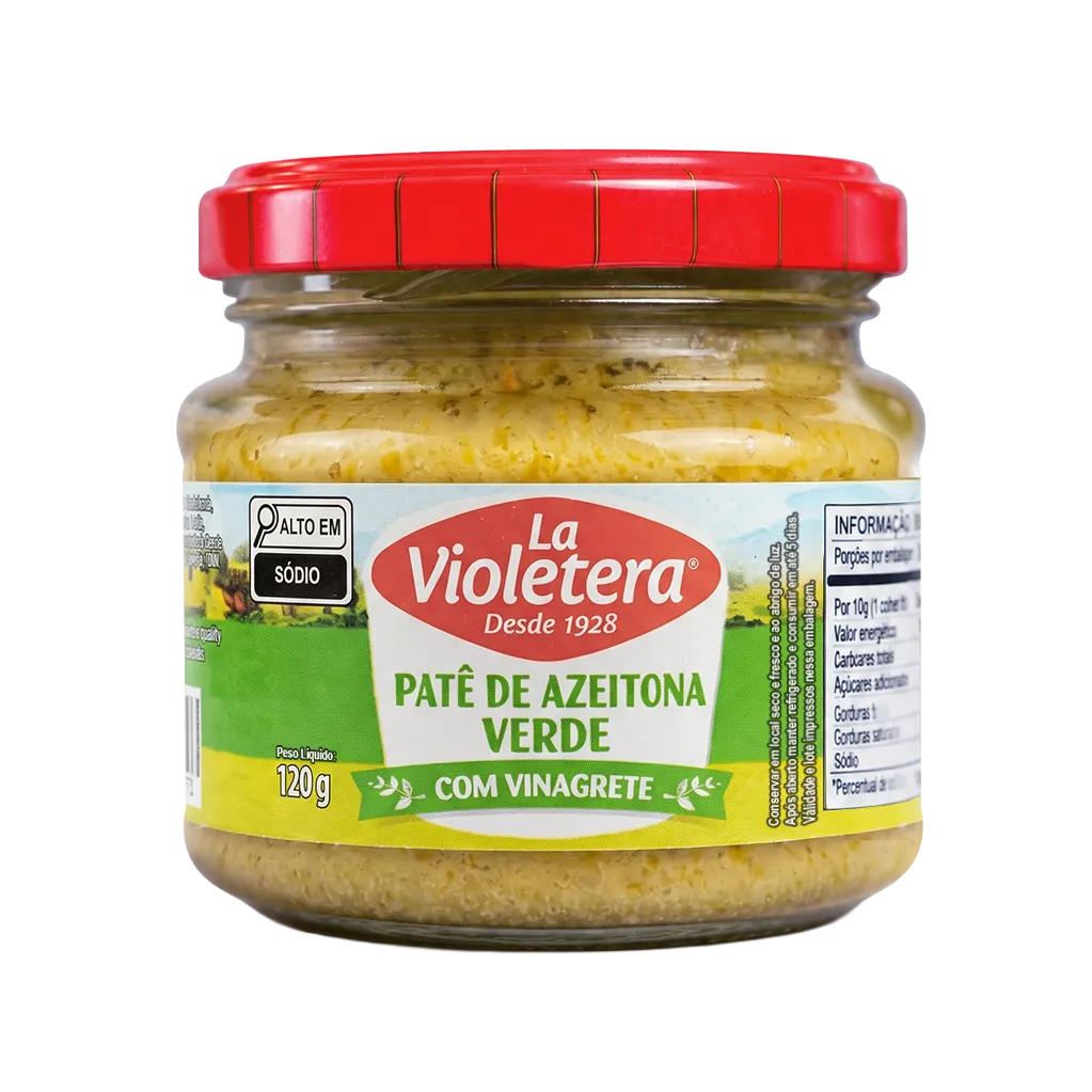 Pate Azeitona Vinagrete Vidro La Violetera Pote 120g