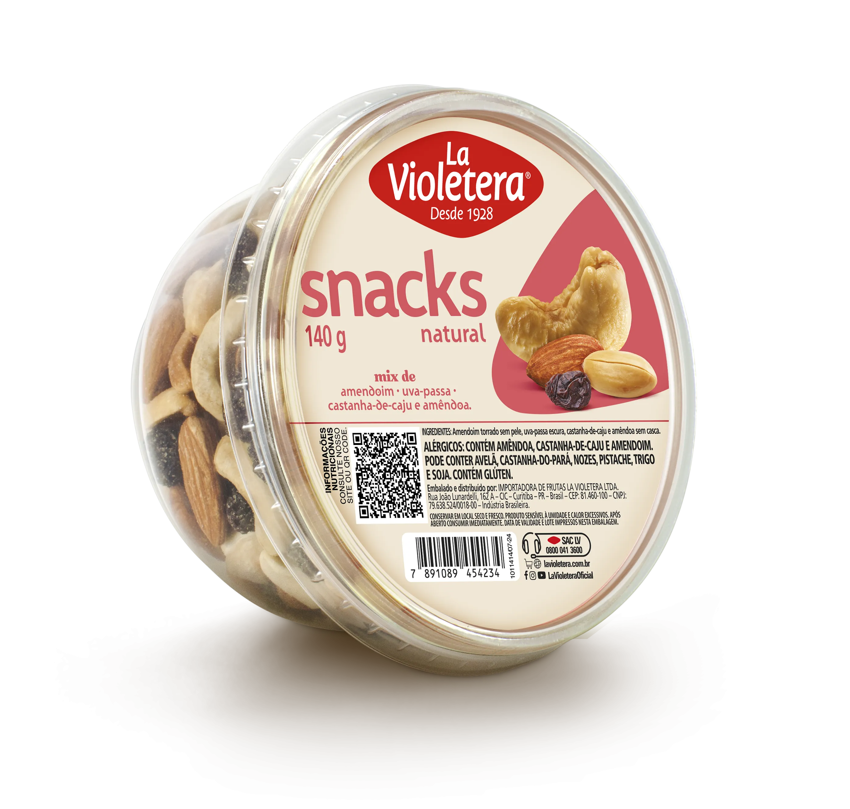 Snack Mix Natural La Violetera 140g