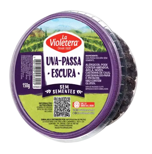 Uva Passa Escura Sem Semente La Violetera 150g