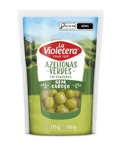 Azeitona Verde S/ Caroço La Violetera Doypack 160g