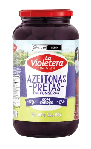 Azeitona Preta com caroço La Violetera 500g