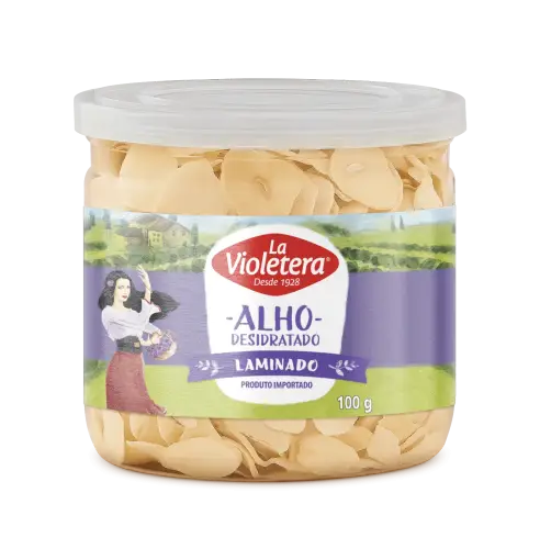 Alho Desidratado e Laminado La Violetera 100g