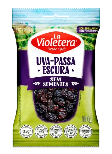 Uva-passa Escura sem semente La Violetera 100g