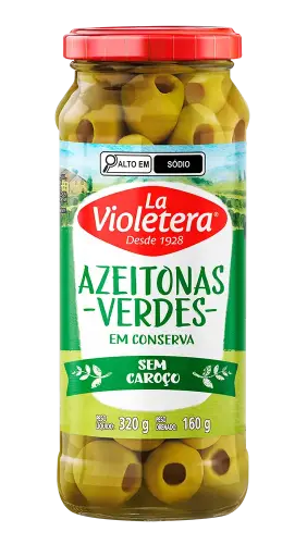 Azeitona Verde sem caroço La Violetera 160g 