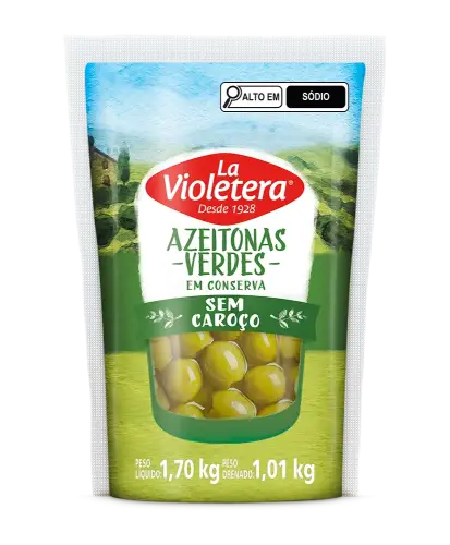 Azeitona Verde sem caroço La Violetera 1,01kg 