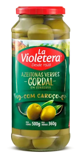 Azeitona Verde Gordal com caroço La Violetera 360g