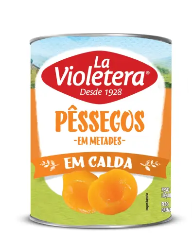 Pessego em Calda La Violetera Lata 485g