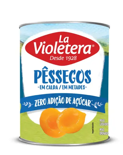 Pessego Calda Zero La Violetera Lata 485g