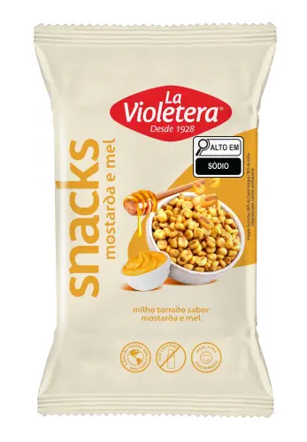 Snack Milho Torrado Sabor Mostarda e Mel PCT 40g
