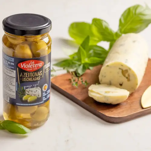 Azeitona Verde Recheada com Queijo Azul La Violetera 130g