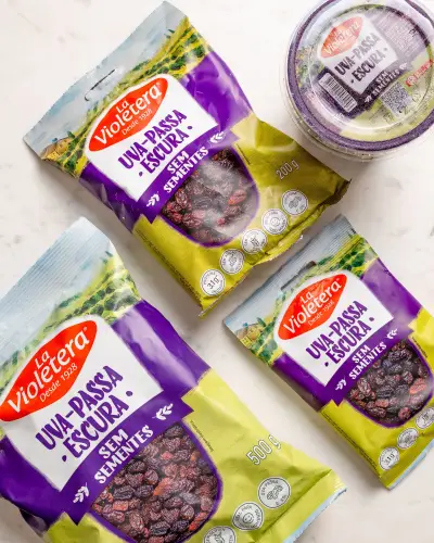 Uva-passa Escura sem semente La Violetera 500g