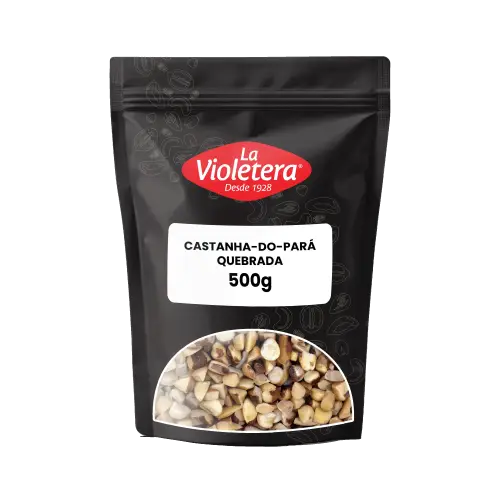 Castanha Pará Sem Casca Quebrada La Violetera Pacote 500 g