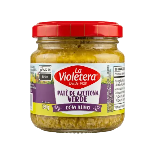 Pate Azeitona Alho Vidro La Violetera Pote 120g