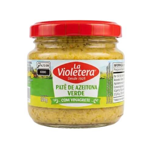 Pate Azeitona Vinagrete Vidro La Violetera Pote 120g