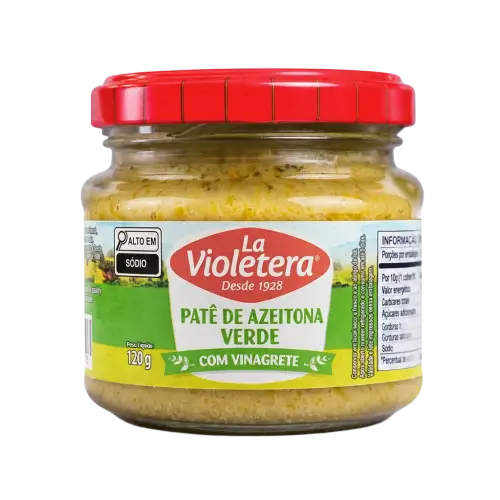 Pate Azeitona Vinagrete Vidro La Violetera Pote 120g