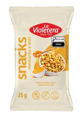 Snack Milho Torrado Sabor Mostarda e Mel PCT 25g